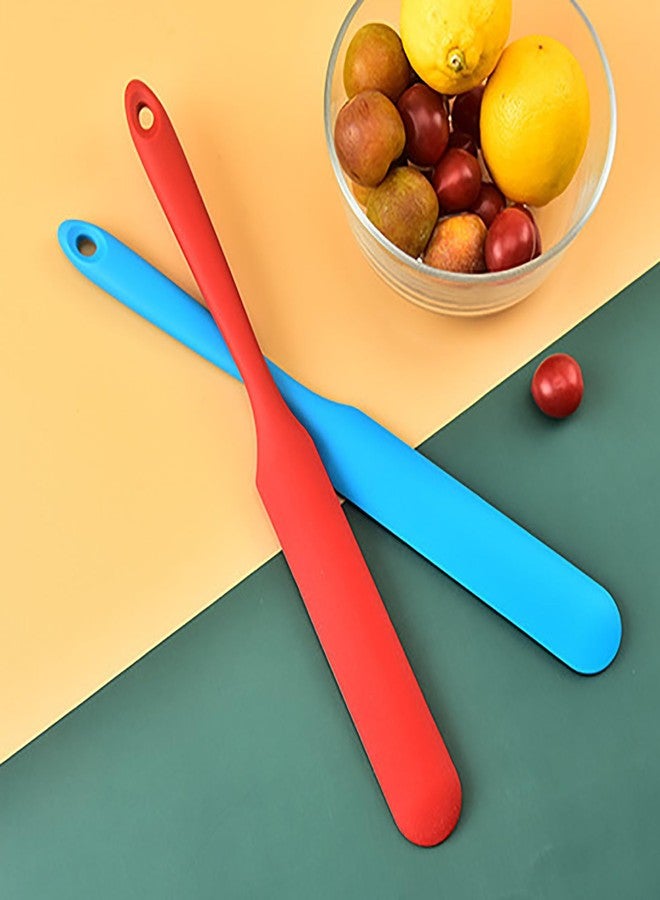 GZLT Silicone Skinny Spatula Scraper for Jars - Long Handle Sourdough Spatula (3 Pcs) - Image 2